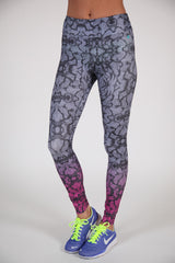 ANDREA BASIC LEGGING - FLAMINGO PINK MULTI